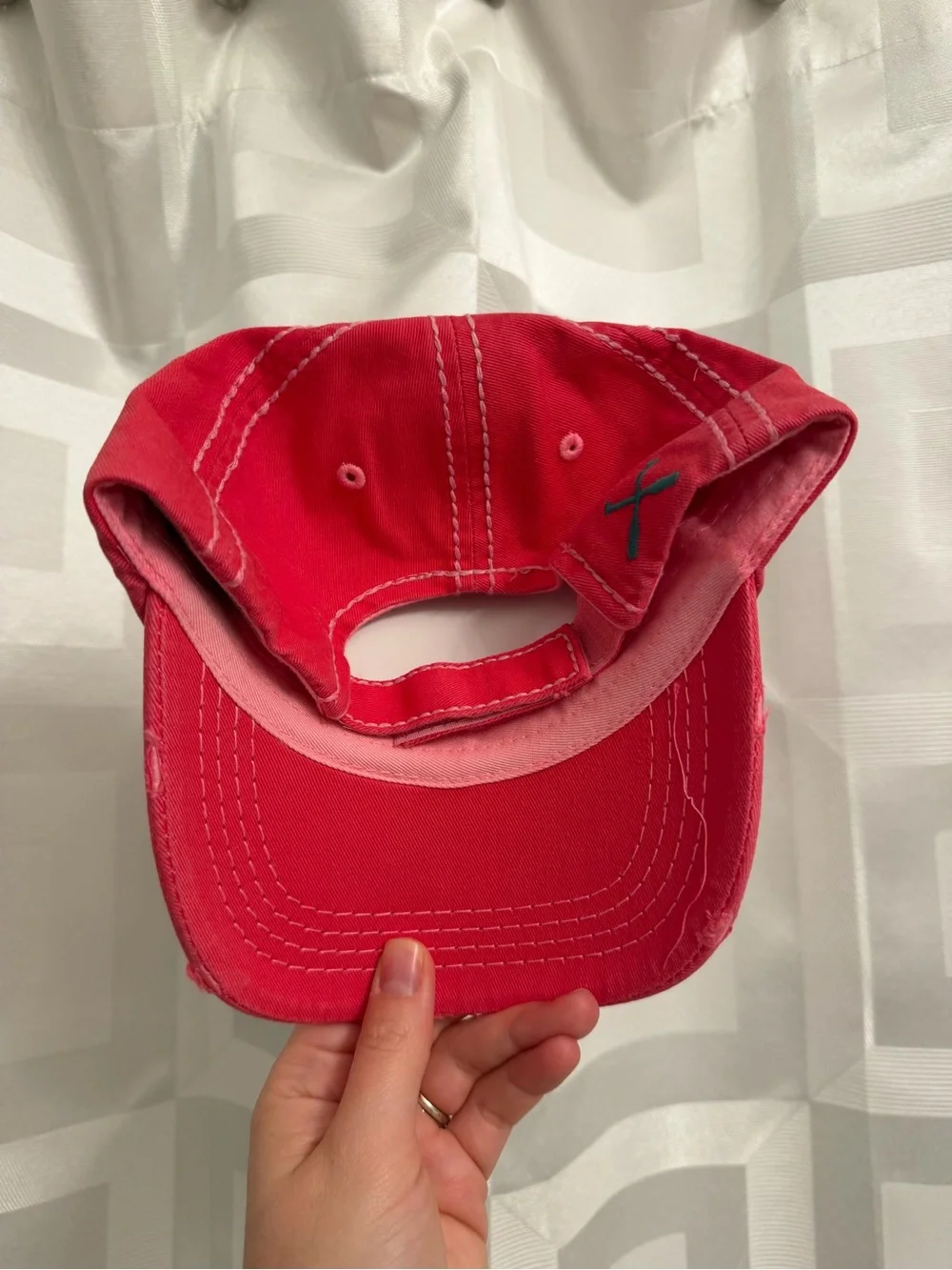 NWT Lake Life girls peach distressed hat